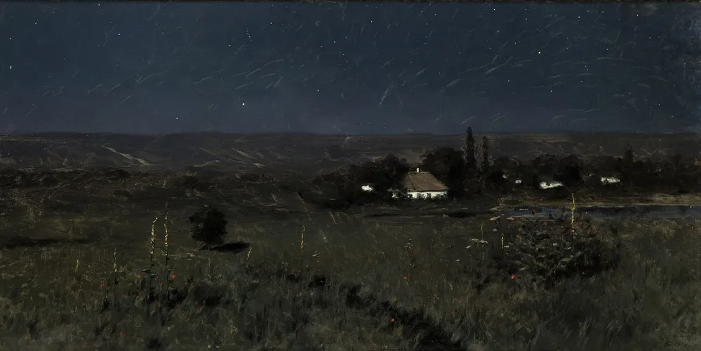 Ukrainian Night, by Stanisław Witkiewicz, oil, 1895