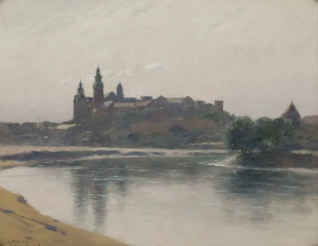 Wawel from the Vistula Side, by Stanisław Witkiewicz
