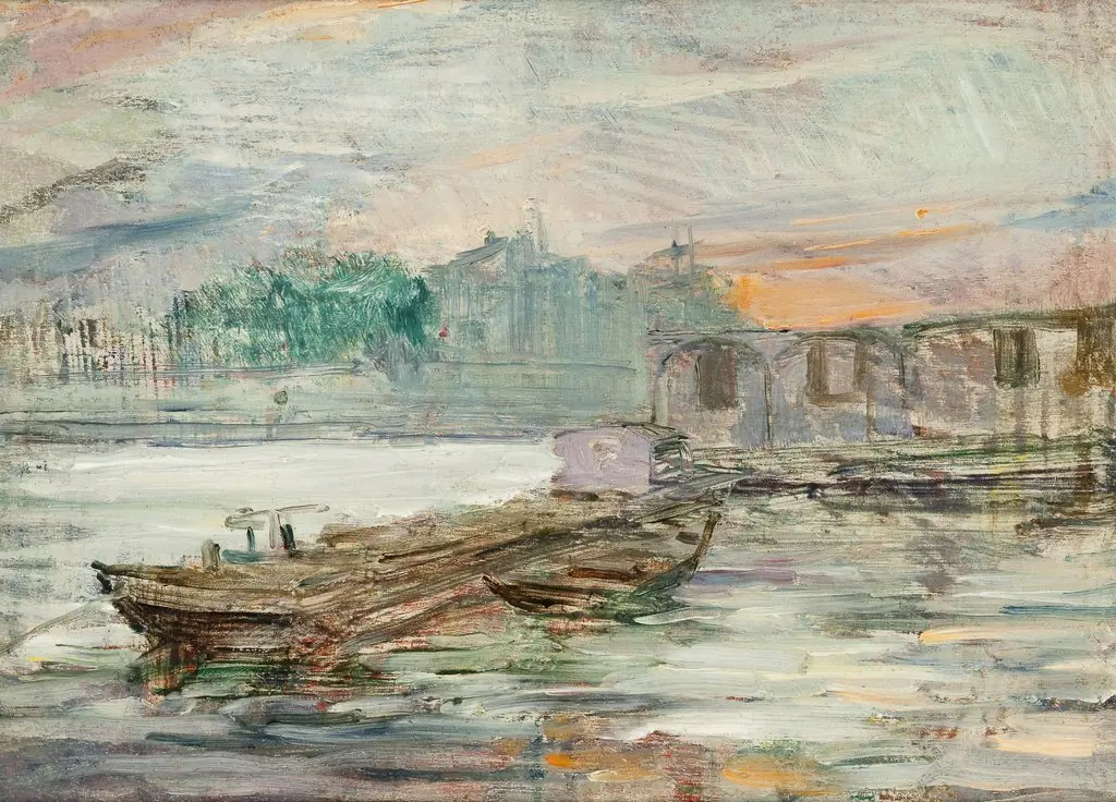 Barges on the Seine, by Stanisław Wyspiański