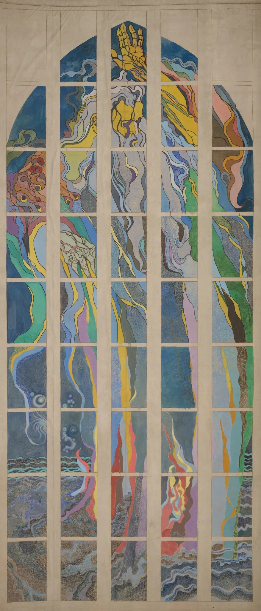 God the Father. Design to the Stained-Glass Window for the Franciscan Church in Krakow, by Stanisław Wyspiański, unspecified, 1904