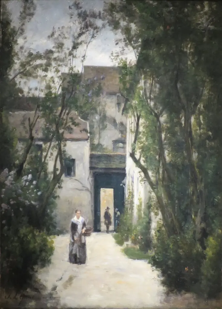 A Courtyard on the rue de la Fontenelle, by Stanislas Lépine