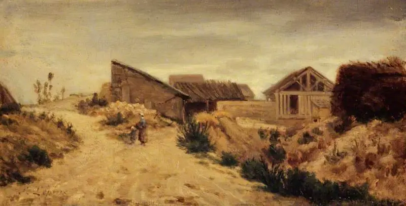 Landscape with Farm Buildings, by Stanislas Lépine