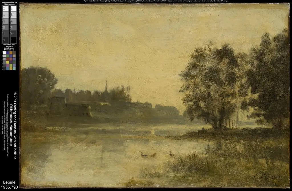 River Scene with Ducks, by Stanislas Lépine