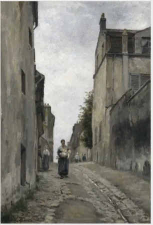 Rue Mont-Cenis, Montmartre, by Stanislas Lépine, oil, 1872