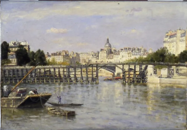 The Estacade Bridge, by Stanislas Lépine, oil, 1890