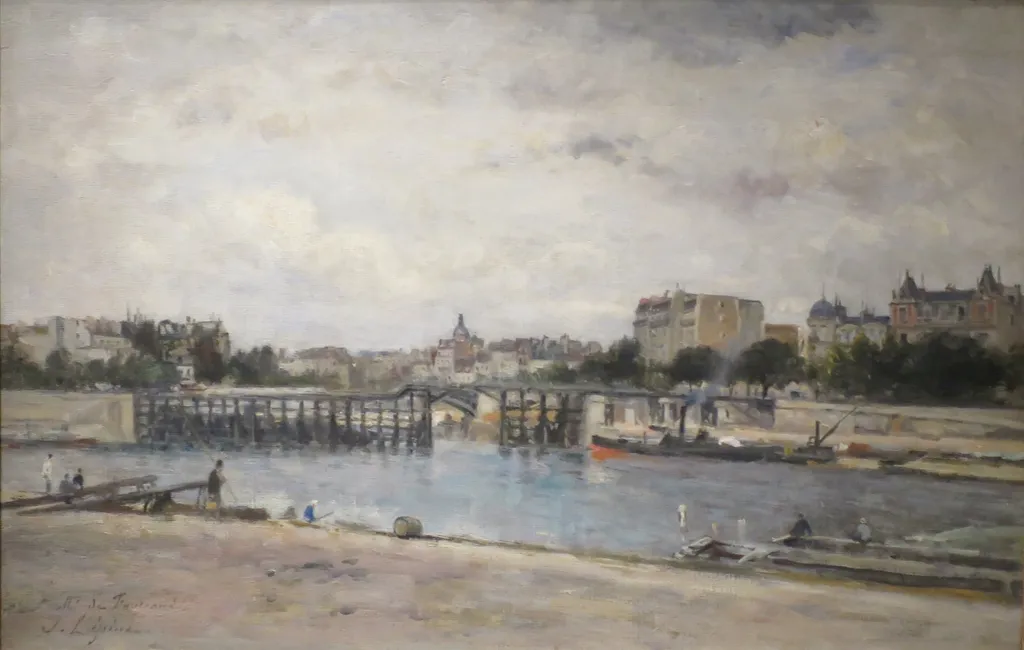 The Pont de l'Estacade, Paris, by Stanislas Lépine, oil, 1890