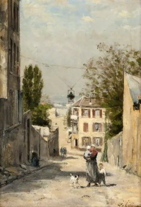 The Rue de Norvins, Montmartre, by Stanislas Lépine