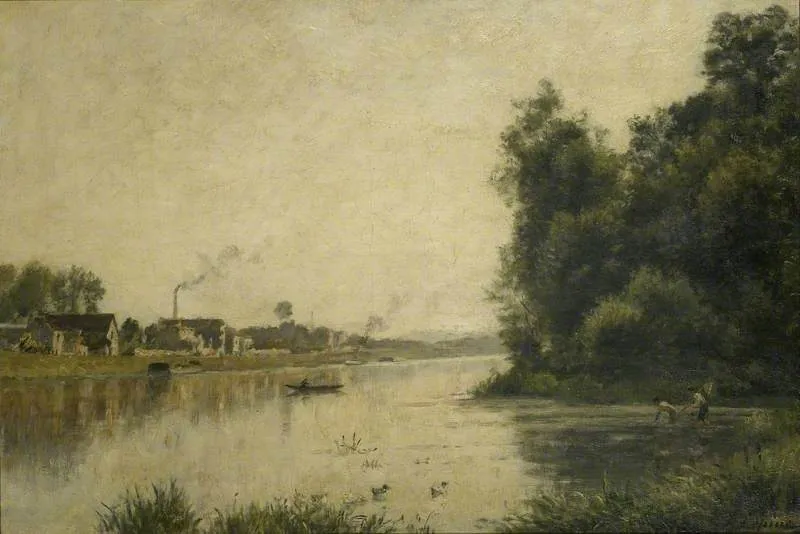 The Seine at La Garenne Saint-Denis, by Stanislas Lépine, oil, 1875