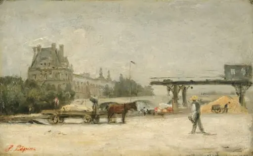 View of the Louvre, by Stanislas Lépine