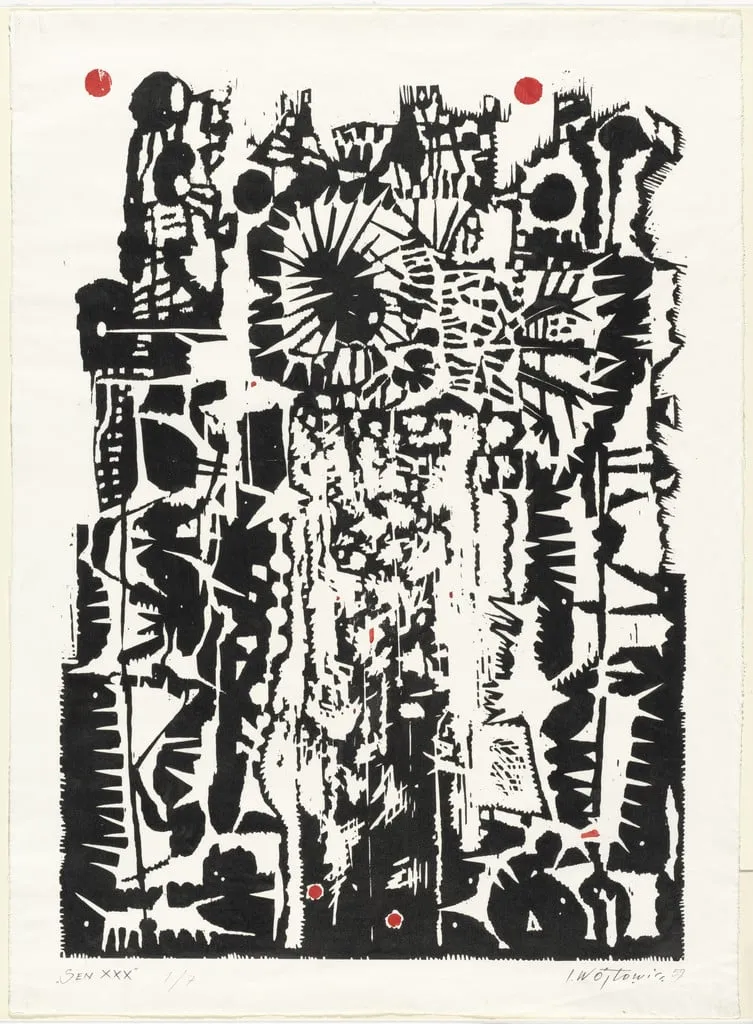 Untitled, by Stanislav Wojtowicz, ink, 1959