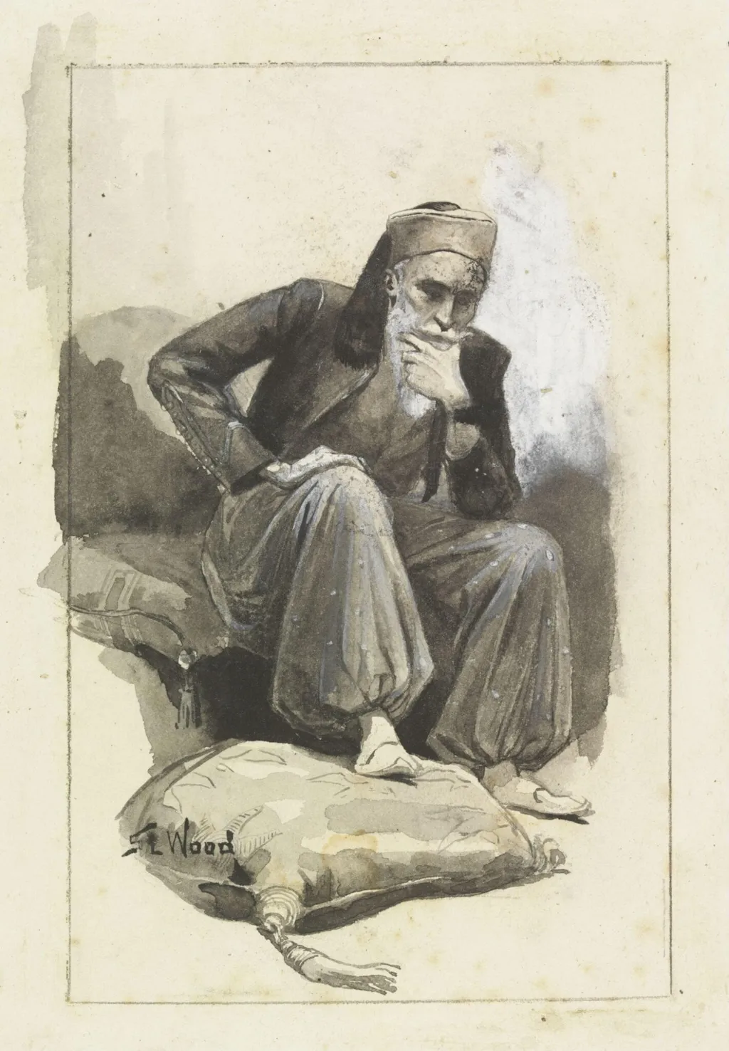Missing bride, by Stanley Llewellyn Wood, watercolor, 1900