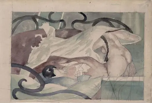 Putting on a Nightie, by Stanley Spencer