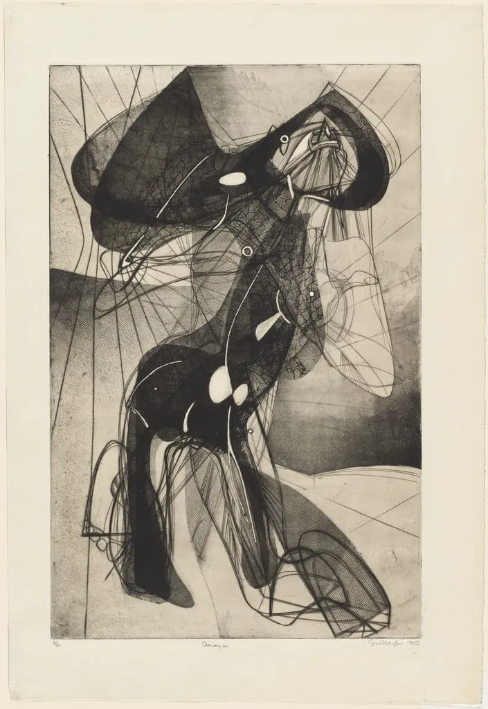 Untitled, by Stanley William Hayter, ink, 1945