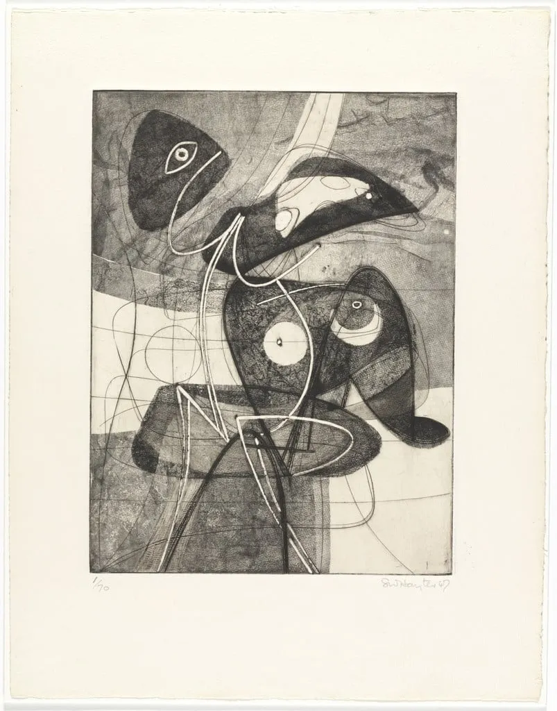 Untitled, by Stanley William Hayter, ink, 1947