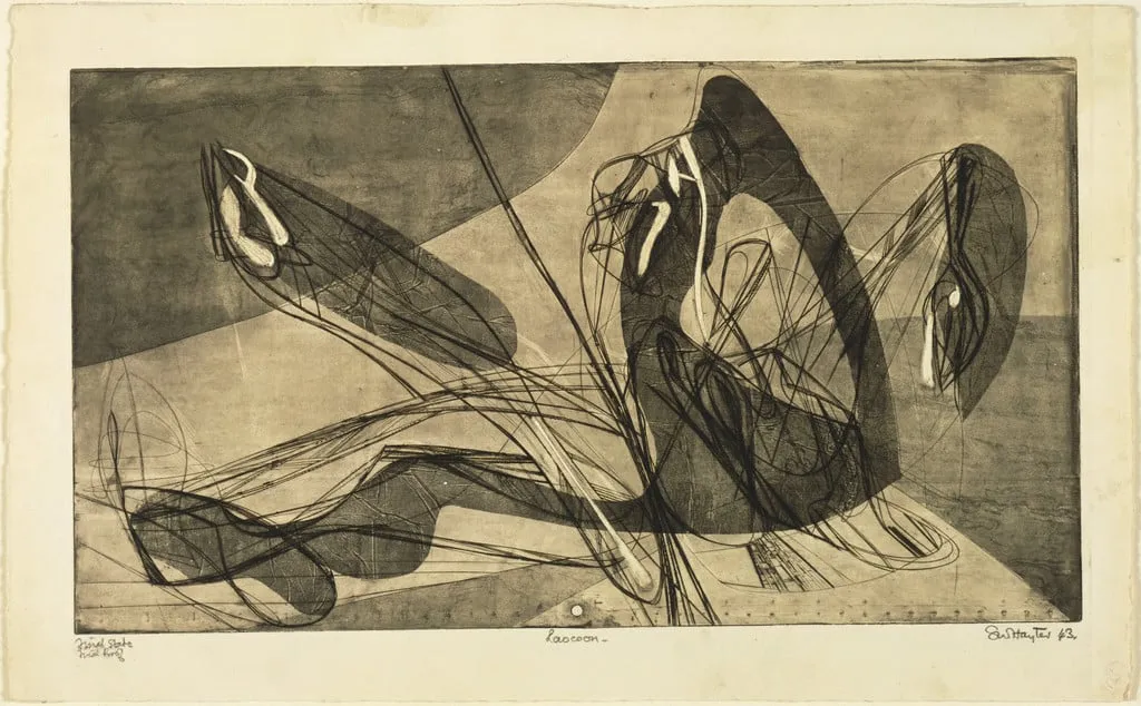 Untitled, by Stanley William Hayter, ink, 1943