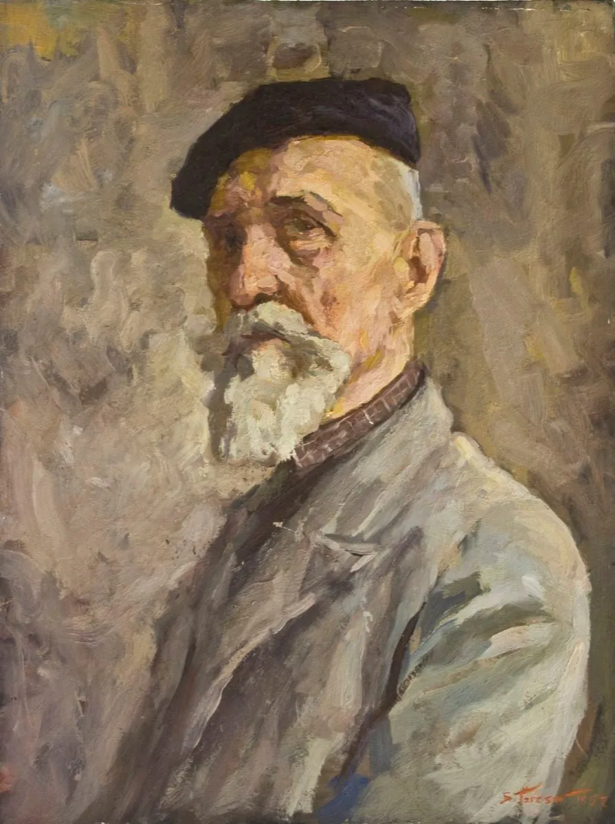 Autoportret Tarasov Stavru, by Stavru Tarasov, 1957