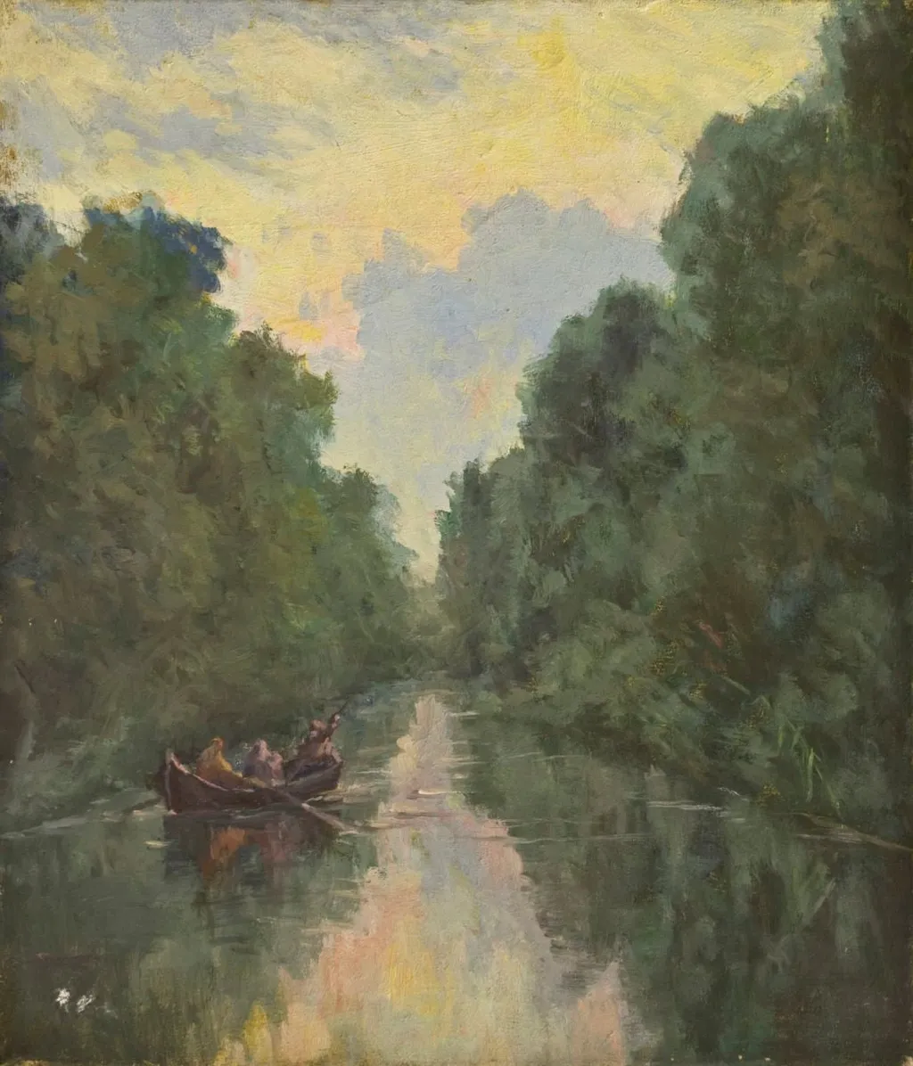 Peisaj în deltă, by Stavru Tarasov, unspecified, 1949