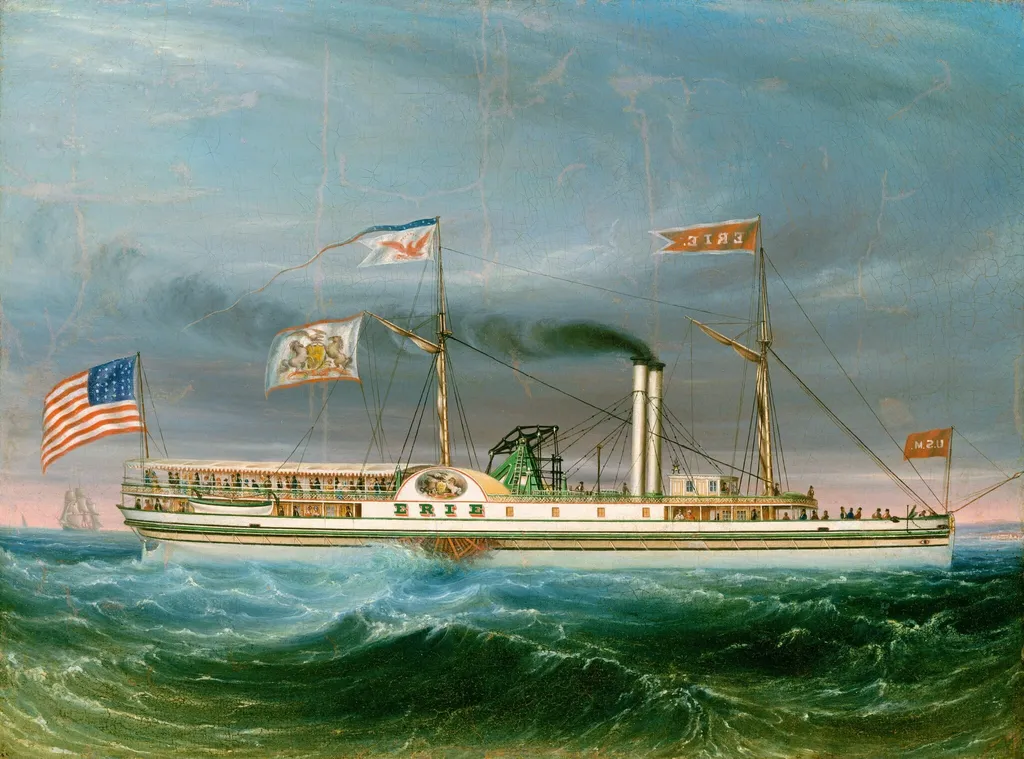 Steamship "Erie", oil, 1837