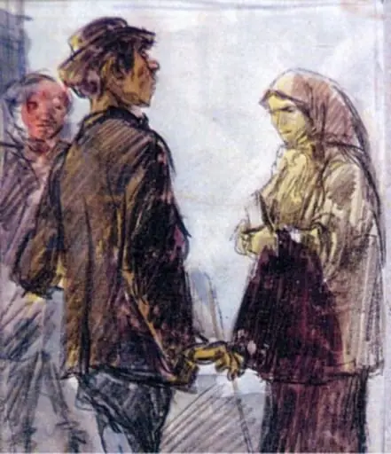 Ilustrație la romanul „Baltagul” de Mihail Sadoveanu, by Ștefan Constantinescu