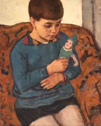 Fetiță cu păpușă, by Ștefan Dimitrescu