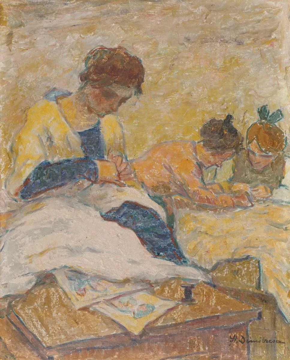 Interior cu personaje, by Ștefan Dimitrescu, 1905