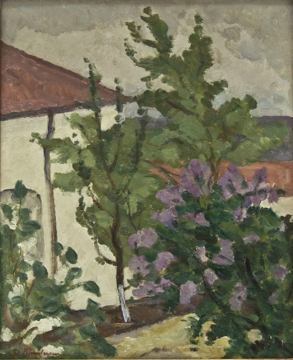 Peisaj cu casă, by Ștefan Dimitrescu, unspecified, 1930