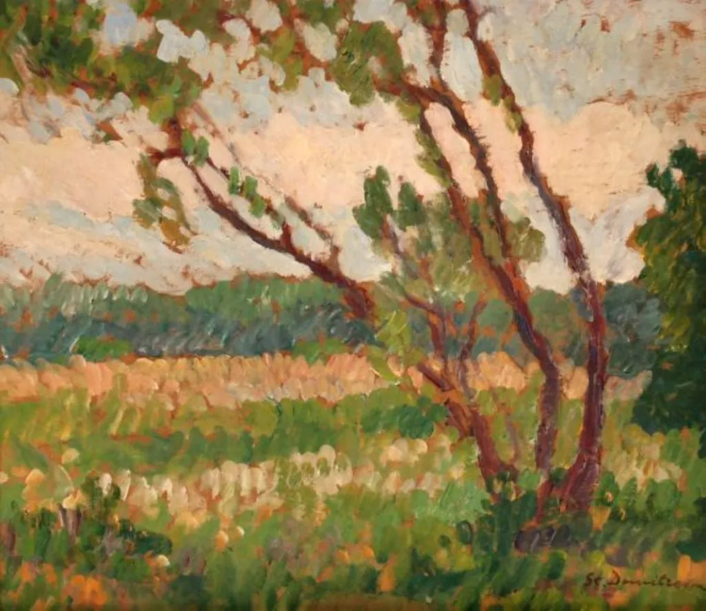 Peisaj la marginea pădurii, by Ștefan Dimitrescu, unspecified, 1919