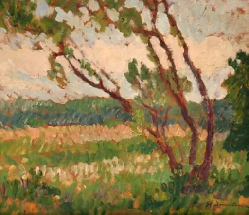 Peisaj la marginea pădurii, by Ștefan Dimitrescu