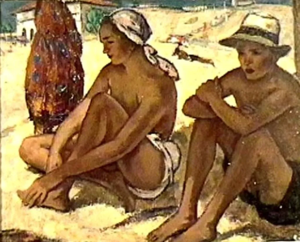 Plaja, by Ștefan Dimitrescu, unspecified, 1928