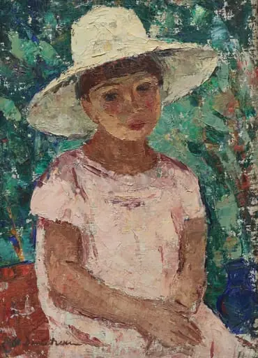 Portret de fetiță, by Ștefan Dimitrescu