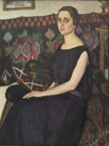 Portretul doamnei S. (Portretul Eugeniei dr. C. Stoian), by Ștefan Dimitrescu