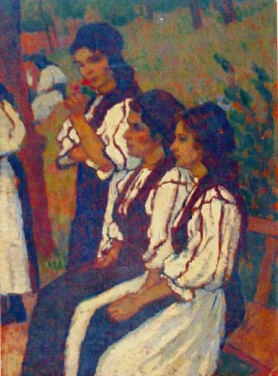 Țărănci din Șăliște, by Ștefan Dimitrescu, unspecified, 1919