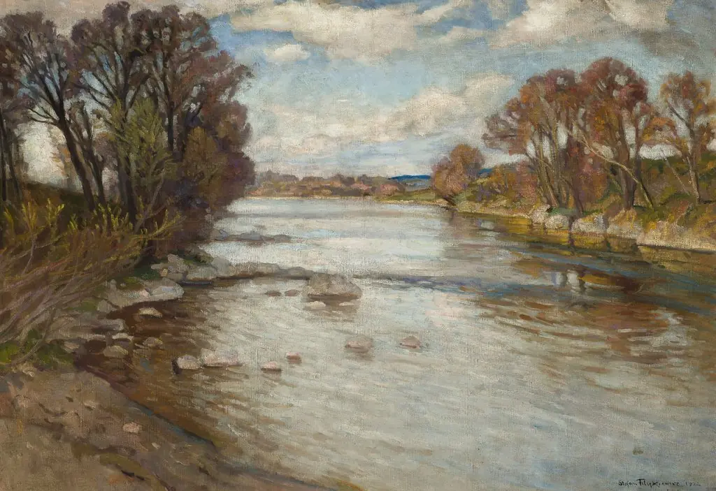 The Dunajec River at Szaflary, by Stefan Filipkiewicz