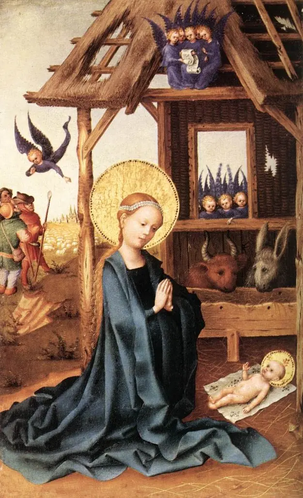 Adoration of the Child Jesus, by Stefan Lochner