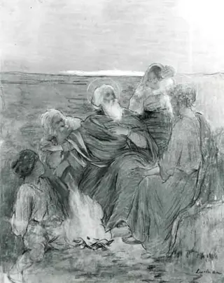 Apostoli printre țărani, by Ștefan Luchian, 1850