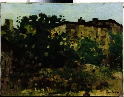 Grădina casei din strada Povernei, by Ștefan Luchian
