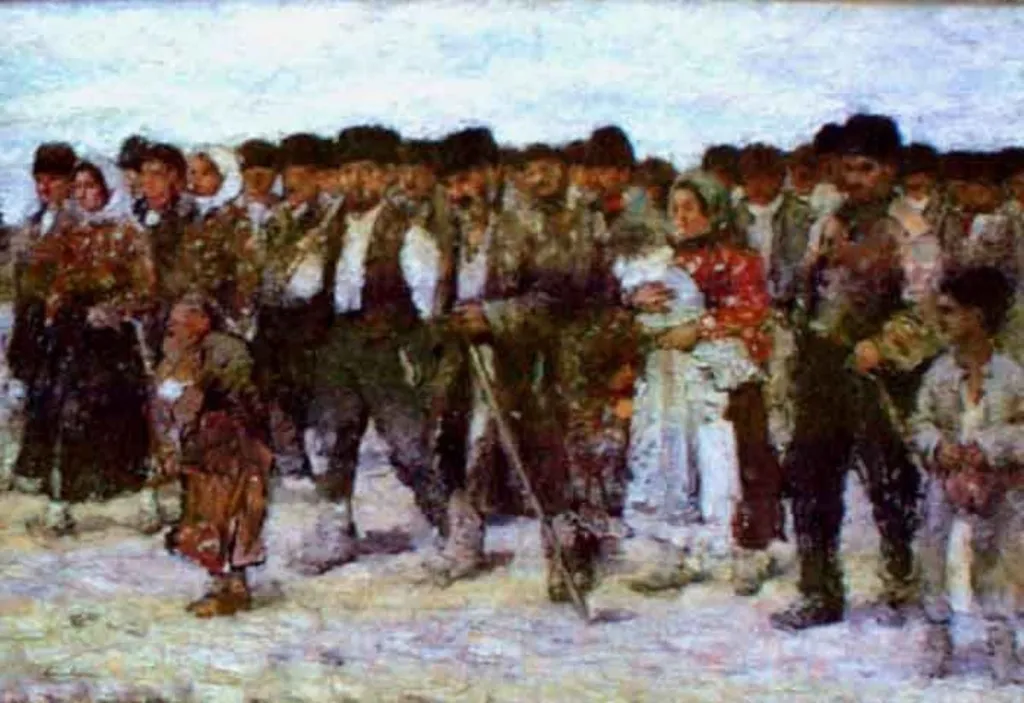 La împărțitul porumbului, by Ștefan Luchian, unspecified, 1905