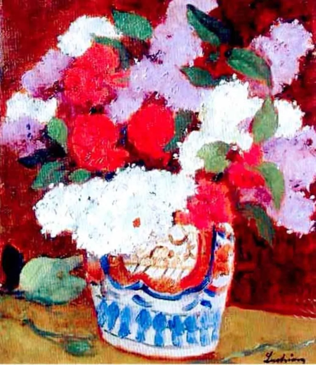 Liliac și garoafe, by Ștefan Luchian, unspecified