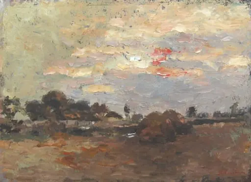 Peisaj cu căpițe de fân, by Ștefan Luchian