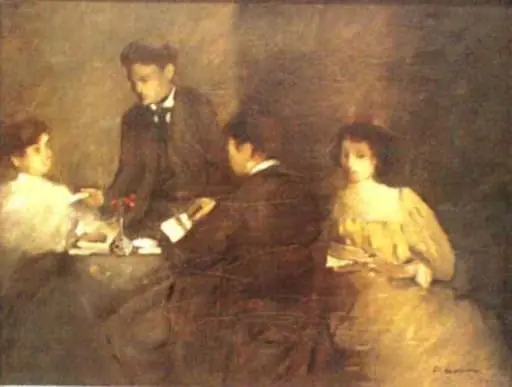 Reuniune literară, by Ștefan Luchian