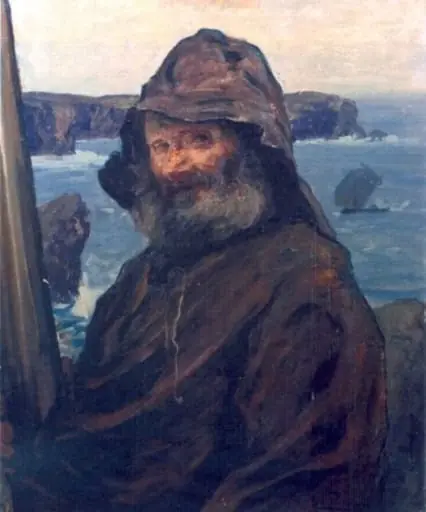 Bătrân pescar, by Ștefan Popescu