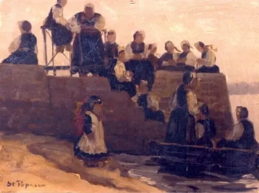 Bretone pe dig (Ile Tudy), by Ștefan Popescu