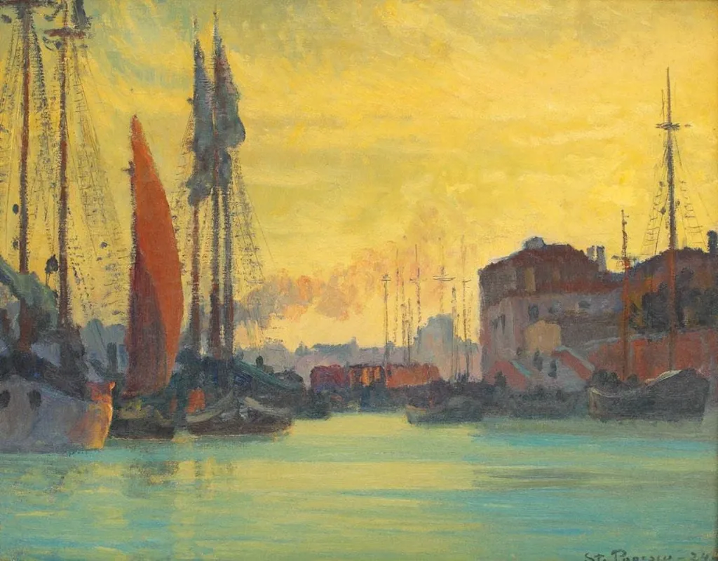 Înserare peste Chioggia, by Ștefan Popescu, unspecified