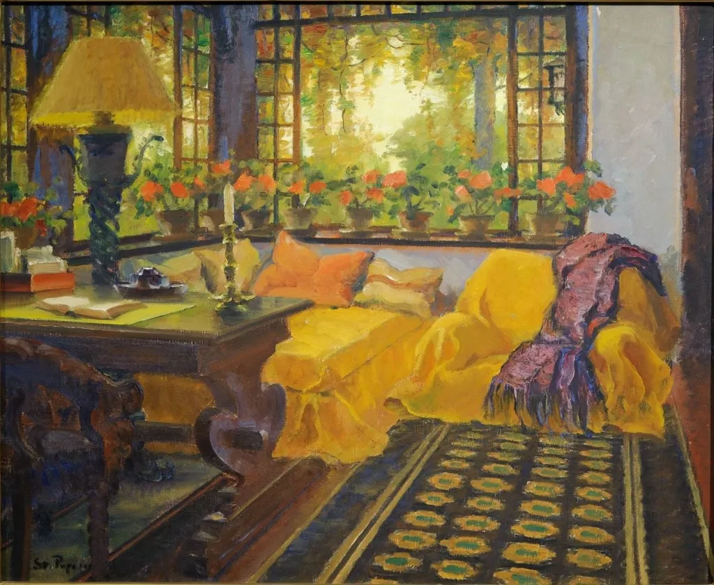 Interior, by Ștefan Popescu, unspecified, 1939