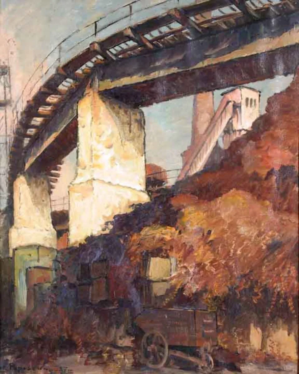 Peisaj industrial (Reșița), by Ștefan Popescu, unspecified, 1927