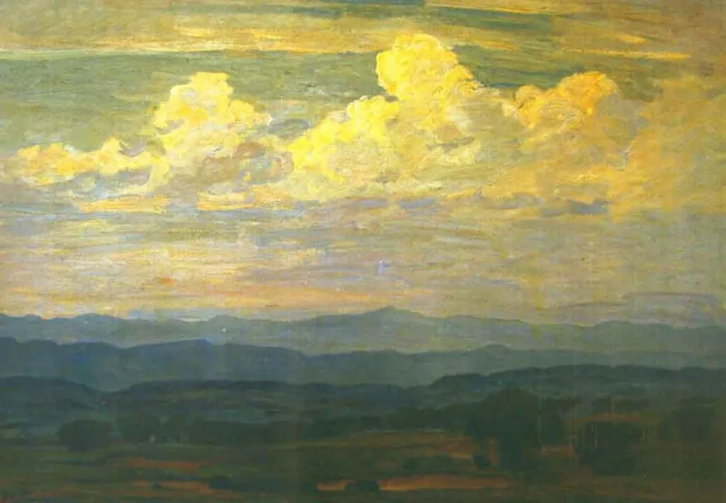 Peisaj pe Valea Râmnicului, by Ștefan Popescu, 1911
