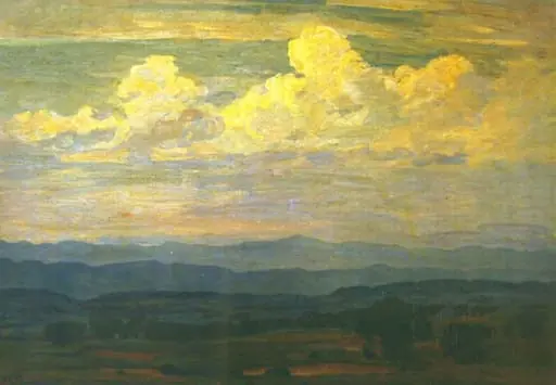 Peisaj pe Valea Râmnicului, by Ștefan Popescu, 1911