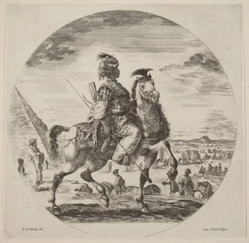 A Black Horseman, by Stefano Della Bella