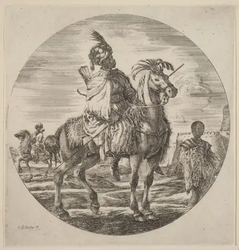 A Black Horseman, by Stefano Della Bella