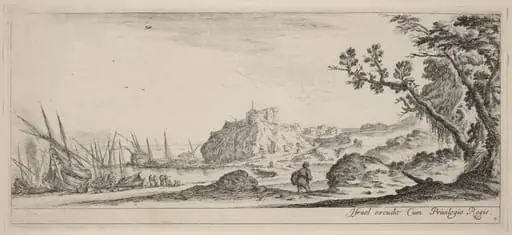Boats on the Seashore, by Stefano Della Bella